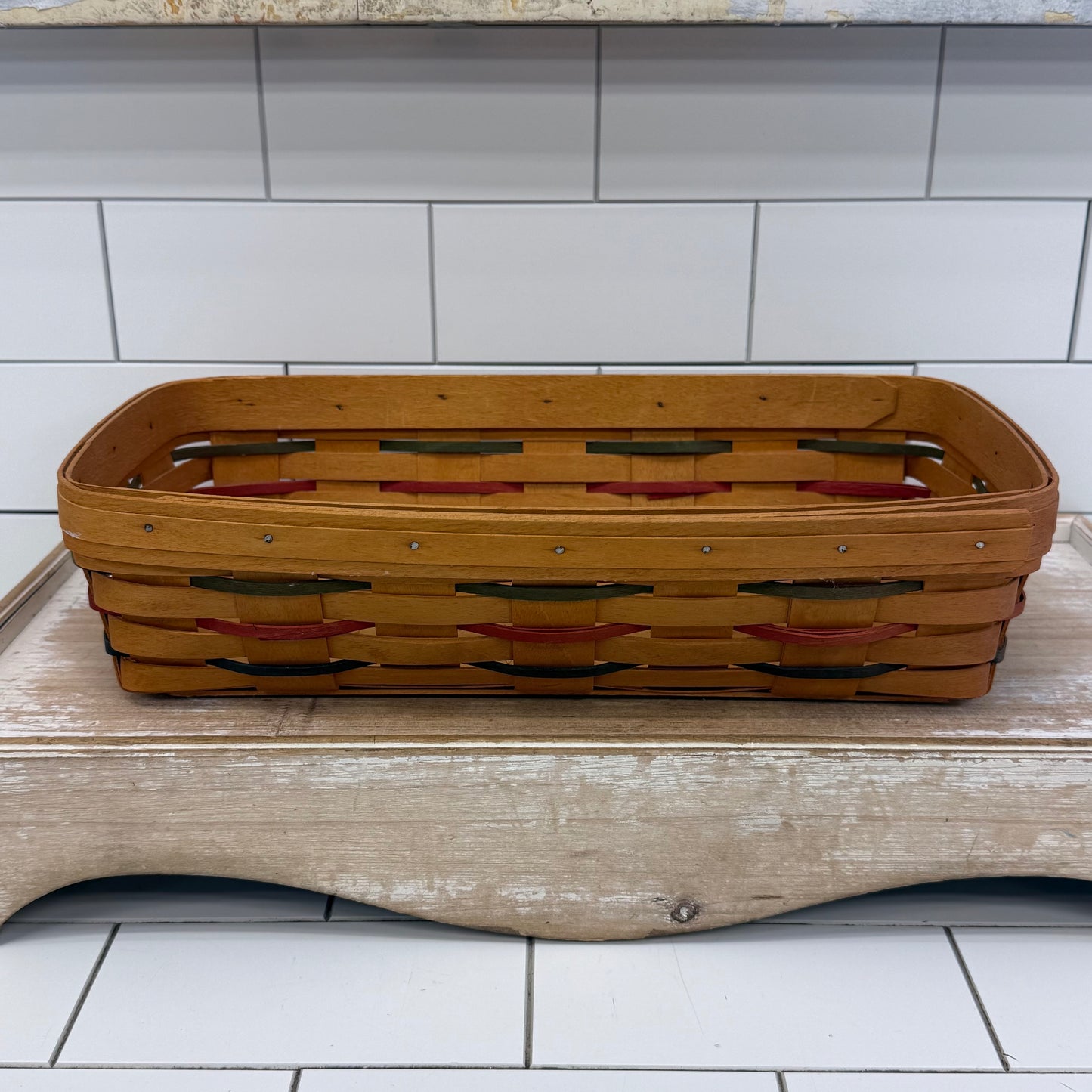 Longaberger Woven Traditions Bread Basket Signed 1999 USA