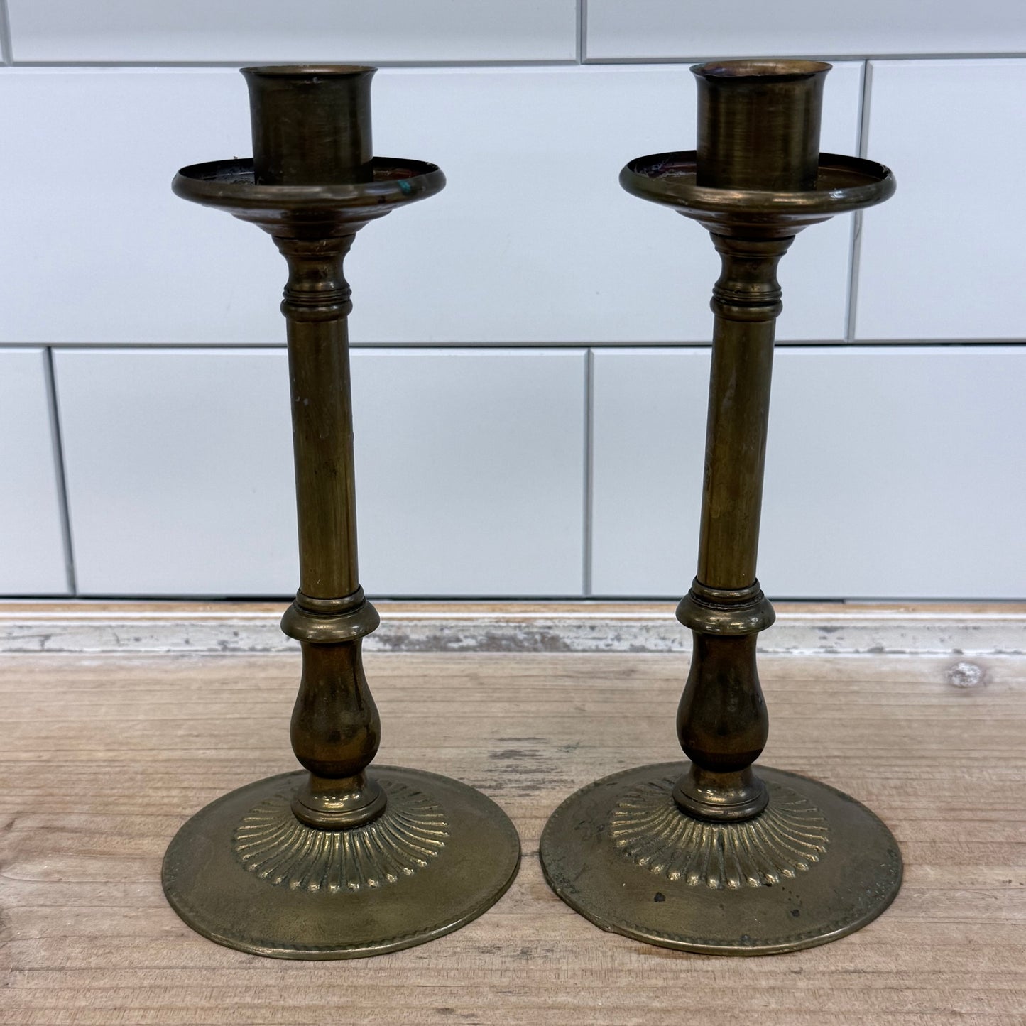 Brass Candlestick Holders Assorted Set of 5 Decor
