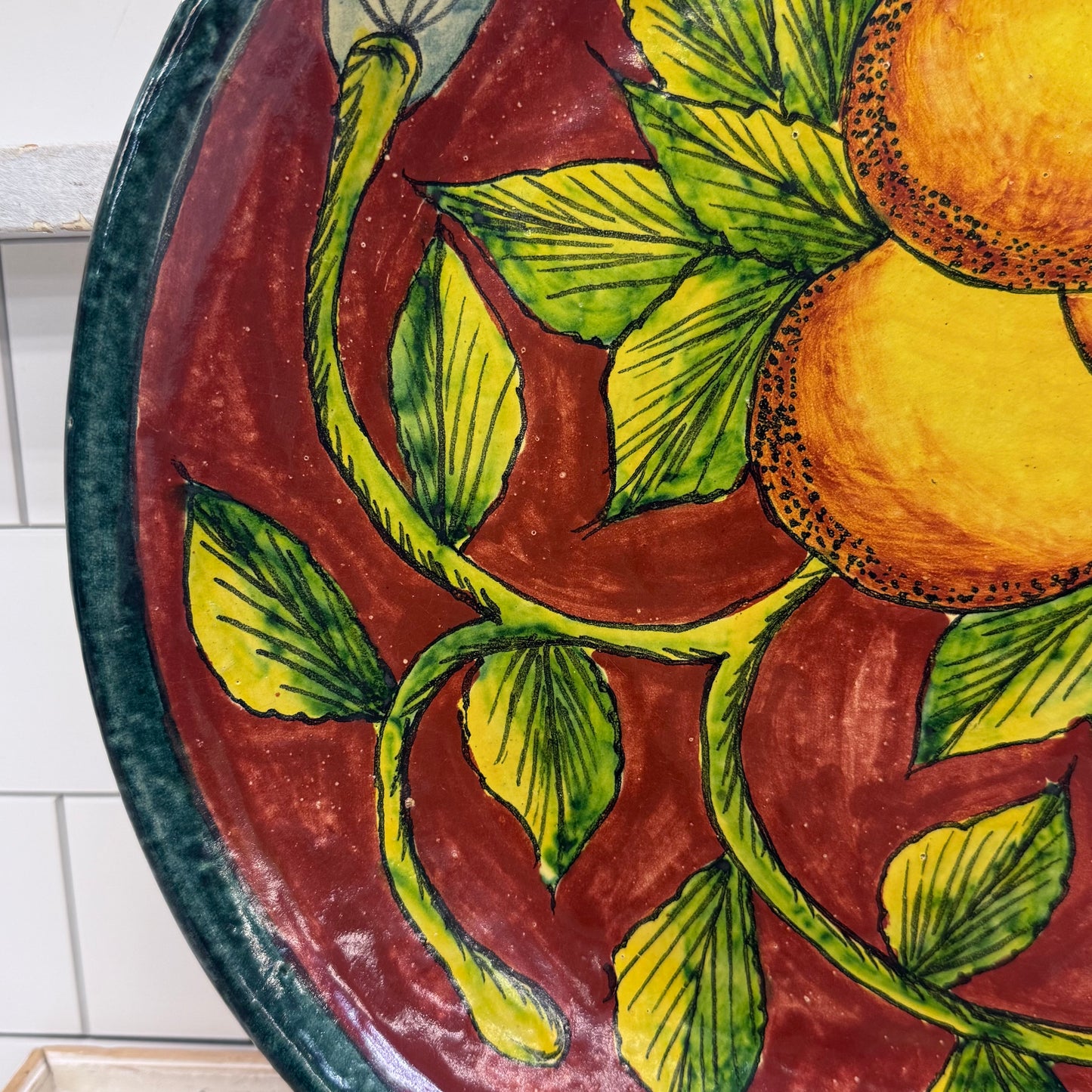 Casa Hecho en Mexico Hand Painted Decorative Citrus Plate