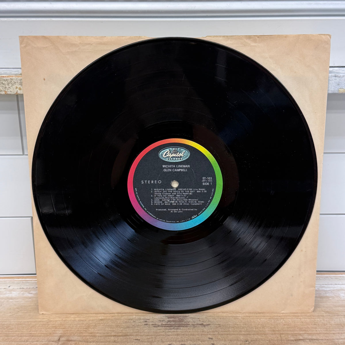 Glen Campbell Wichita Lineman Vinyl LP 1968 — #ST-103