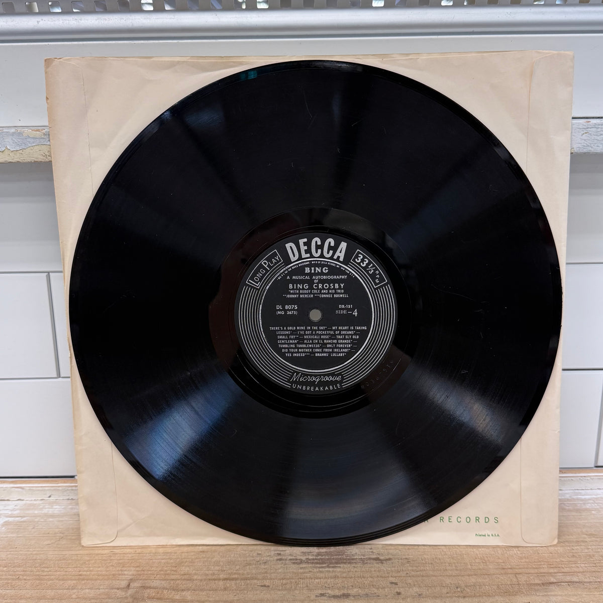 Bing Crosby A Musical Autobiography 5 LP Vinyl Set 1954 Decca DX-151