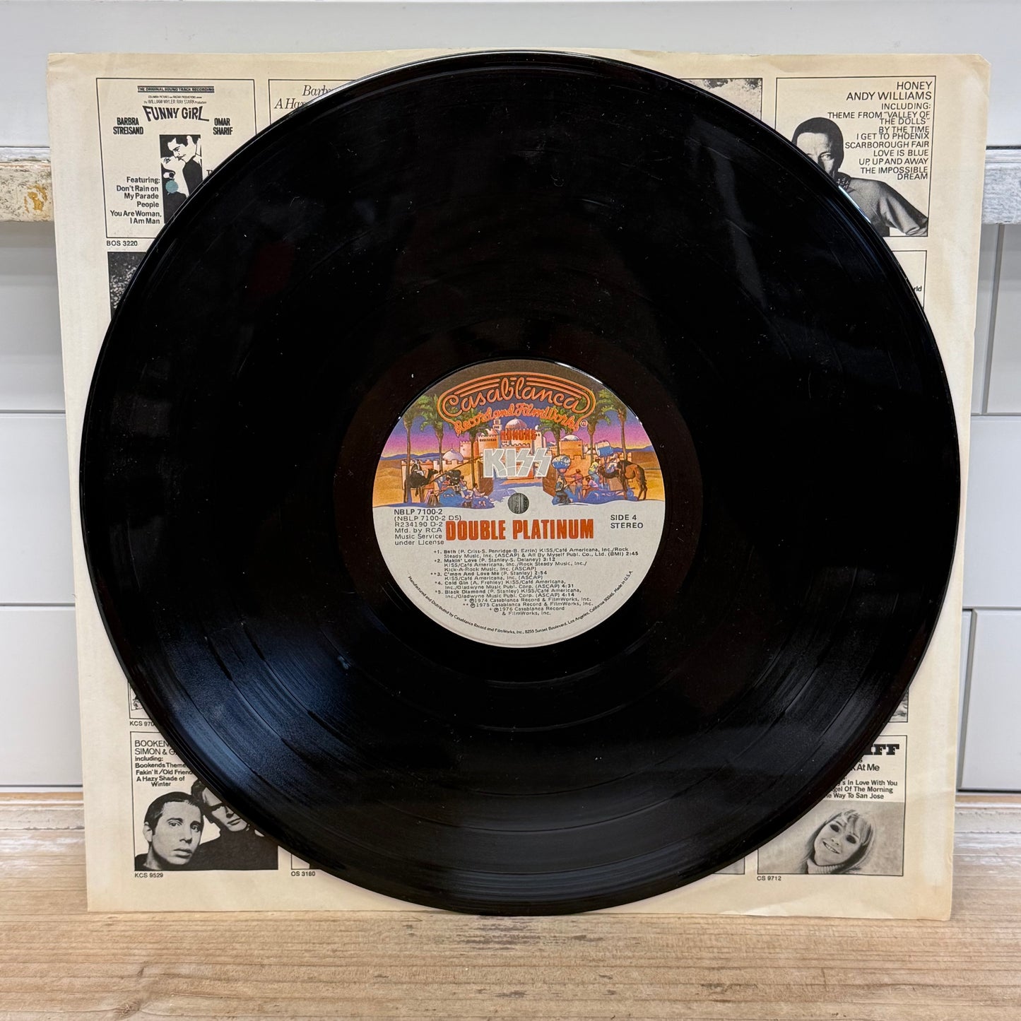 KISS Double Platinum Double Vinyl Record LP 1978 #NBLP7100-2 First Pressing