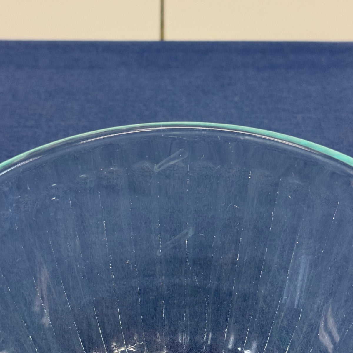 Pyrex Aqua Ribbed Mixing Bowls Set of 4 Vintage 1990s