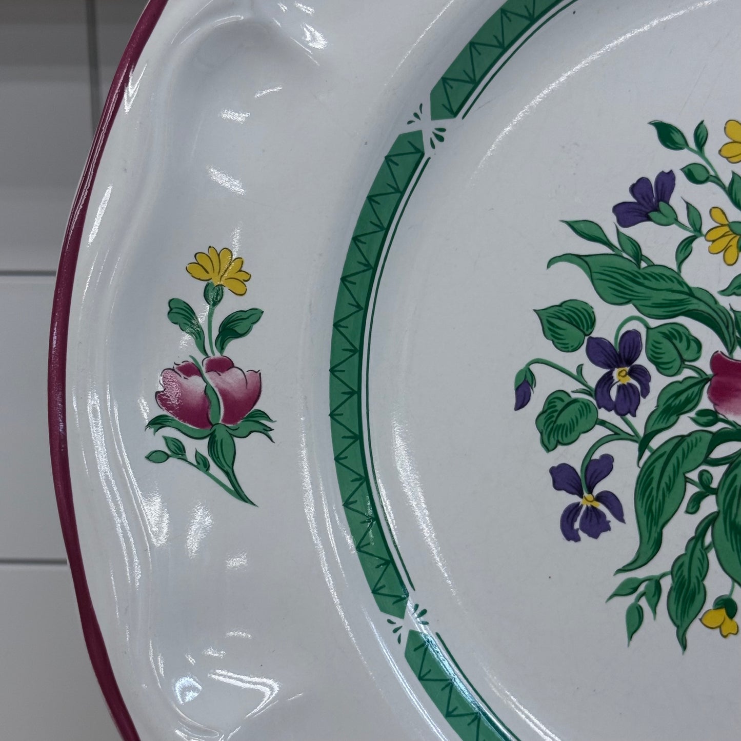 International China Rosalynn Carlton Varney Floral Platter 1980s