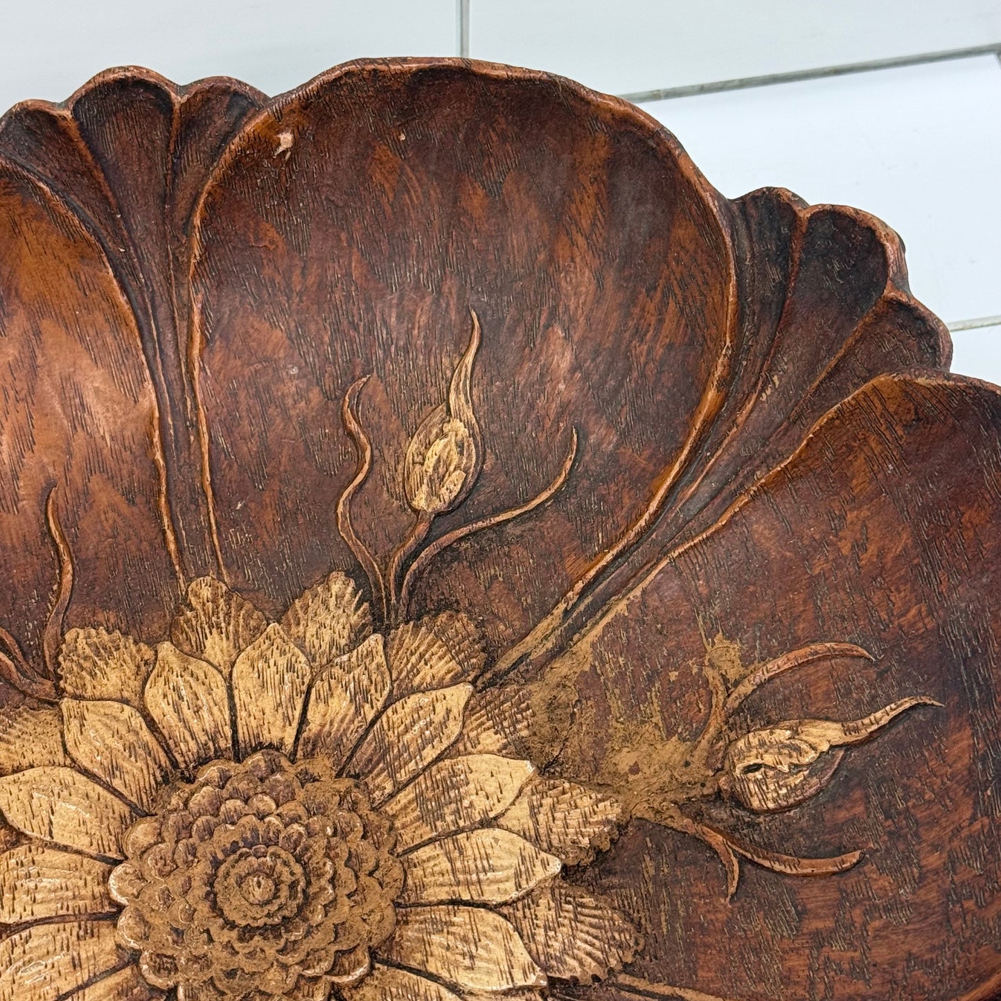 Syroco Wood Composite Flower Bowl 1946 Decor