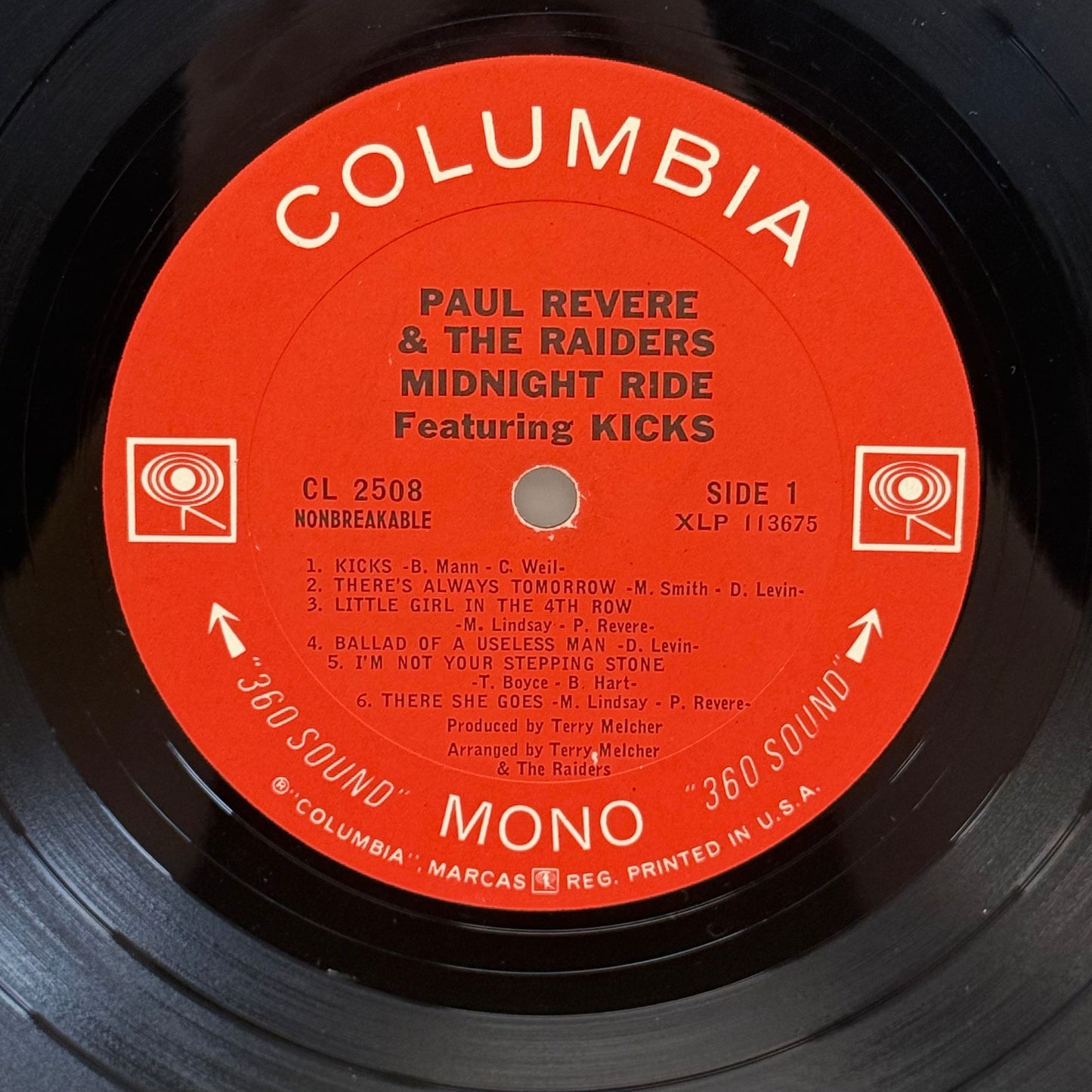 Paul Revere & The Raiders Midnight Ride Mono Vinyl Record 1966 #CL2508