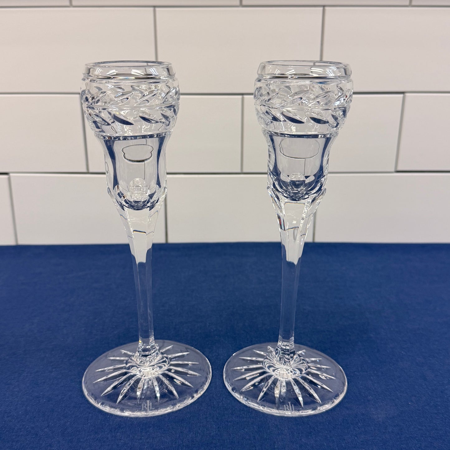 Ralph Lauren Crystal Candle Holders Set of 2