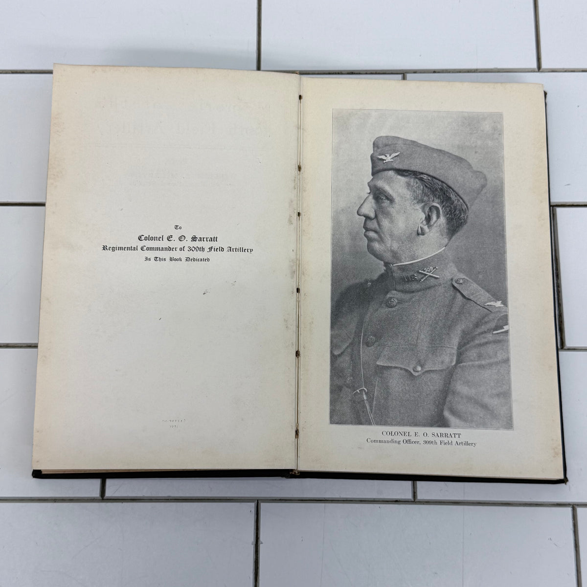 Memories of the 309th Field Artillery WWI Book 1920