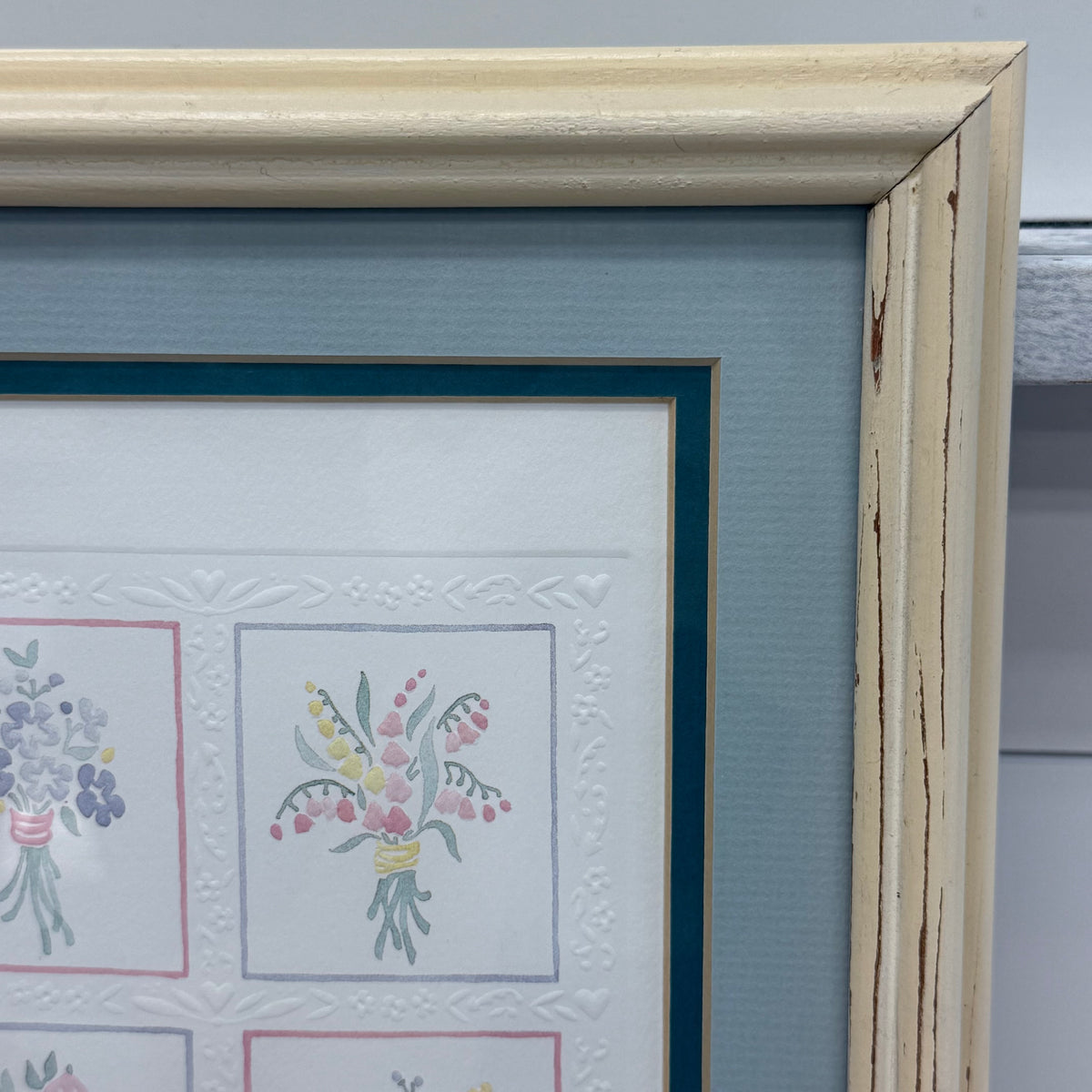 Shawn Mory McMillion Embossed Floral Print 1980s