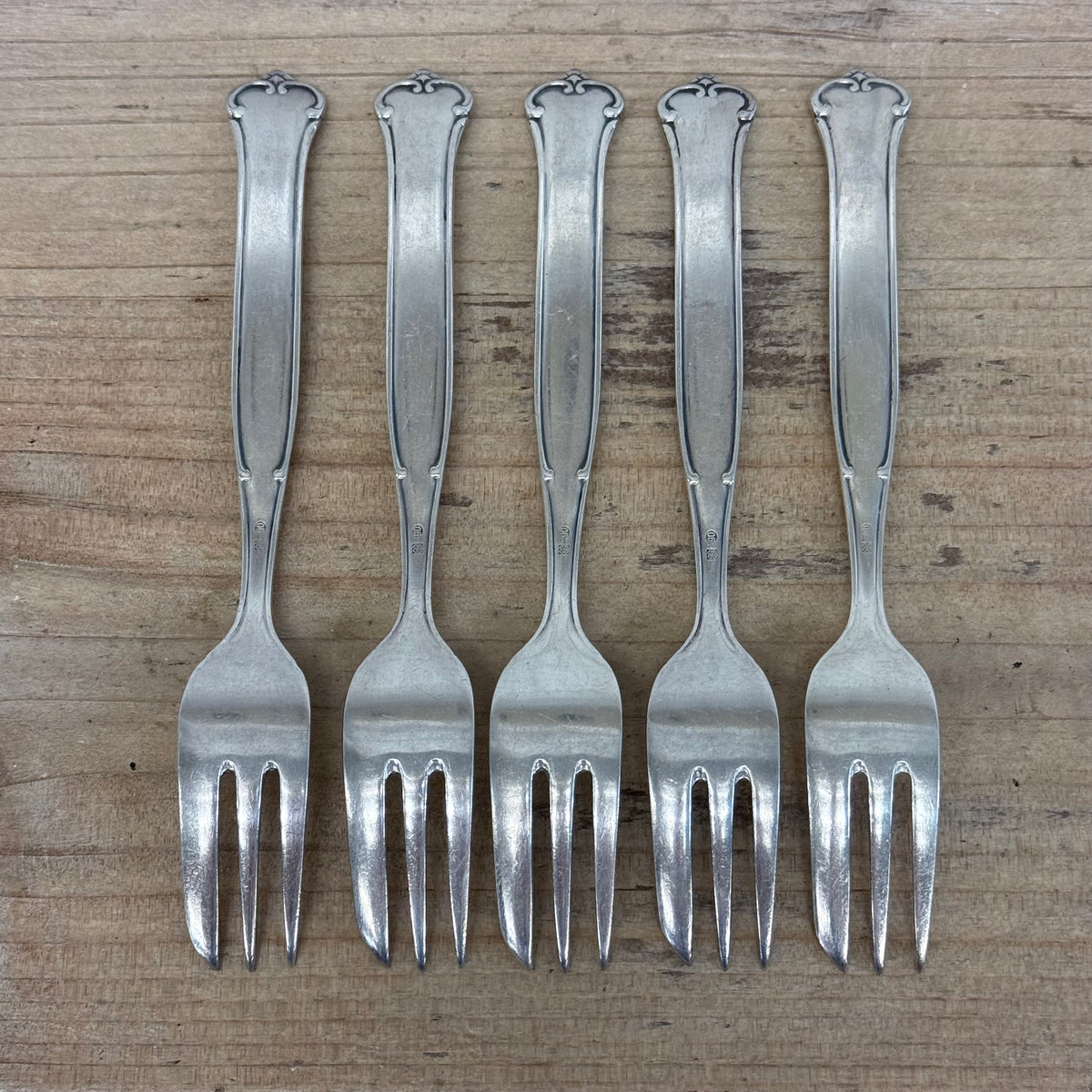 Vintage Wilhelm Seibel Silver plate Pastry Forks Set of 5