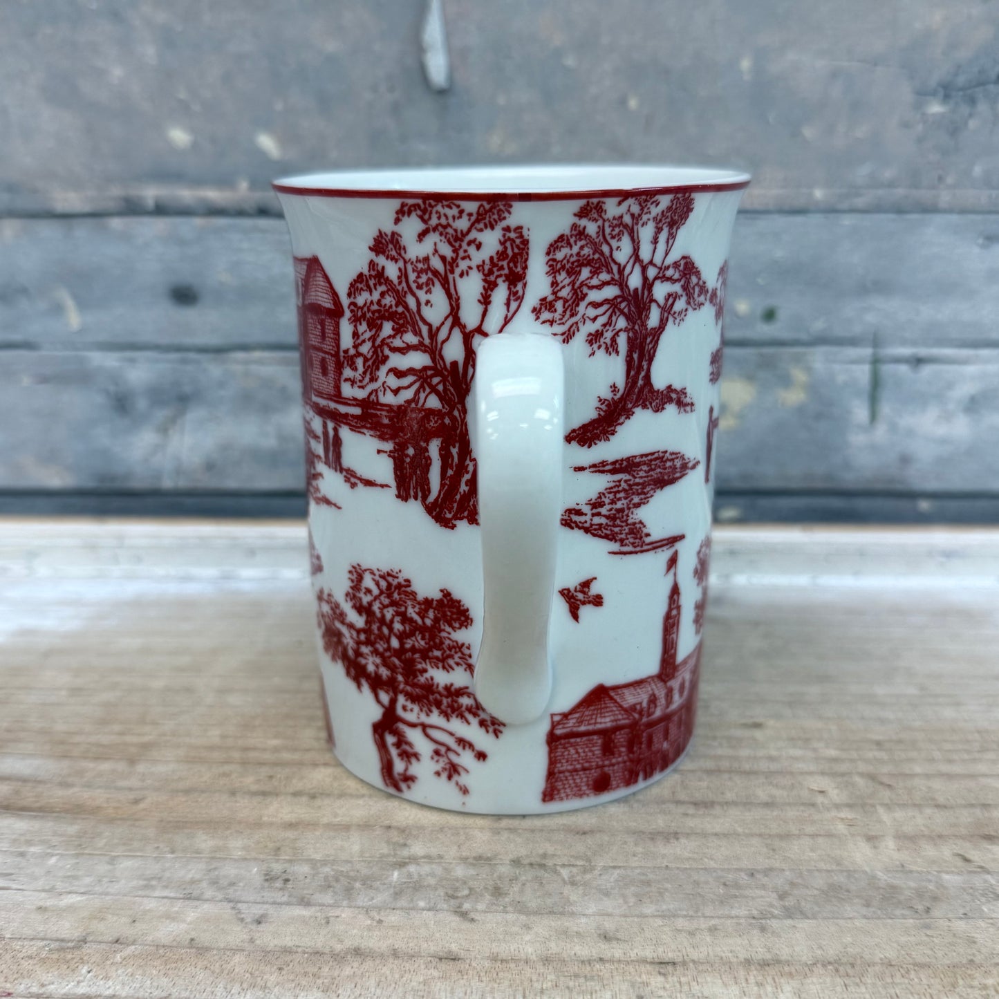 Colonial Williamsburg Townscape Toile Porcelain Mugs, Set of 6
