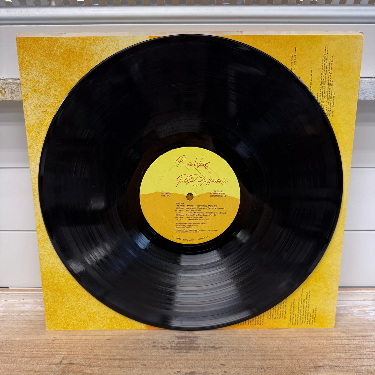 Roger Waters The Pros and Cons of Hitch Hiking Vinyl LP 1984 -- FC 39290