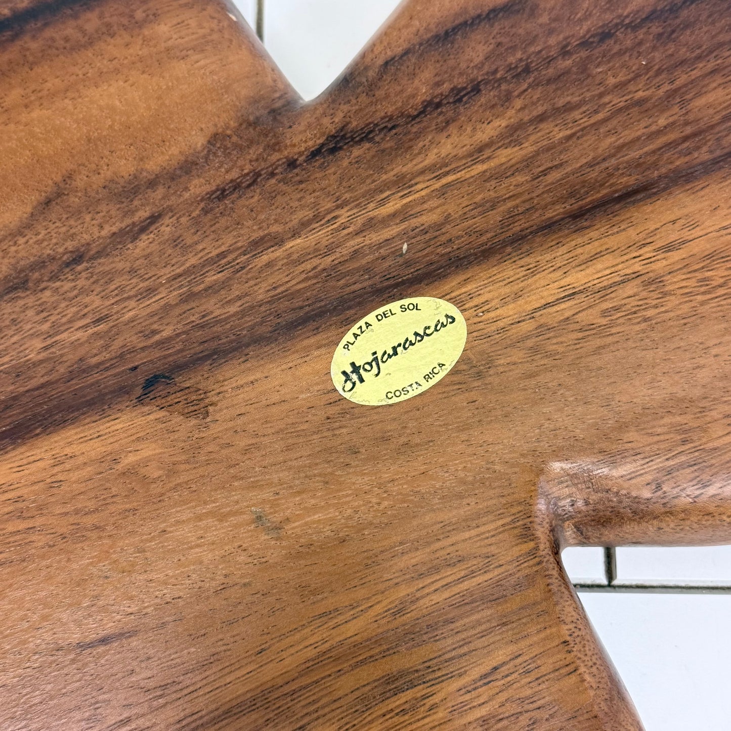 MCM Wood Clover Serving Tray Divided Snack Dish 16”