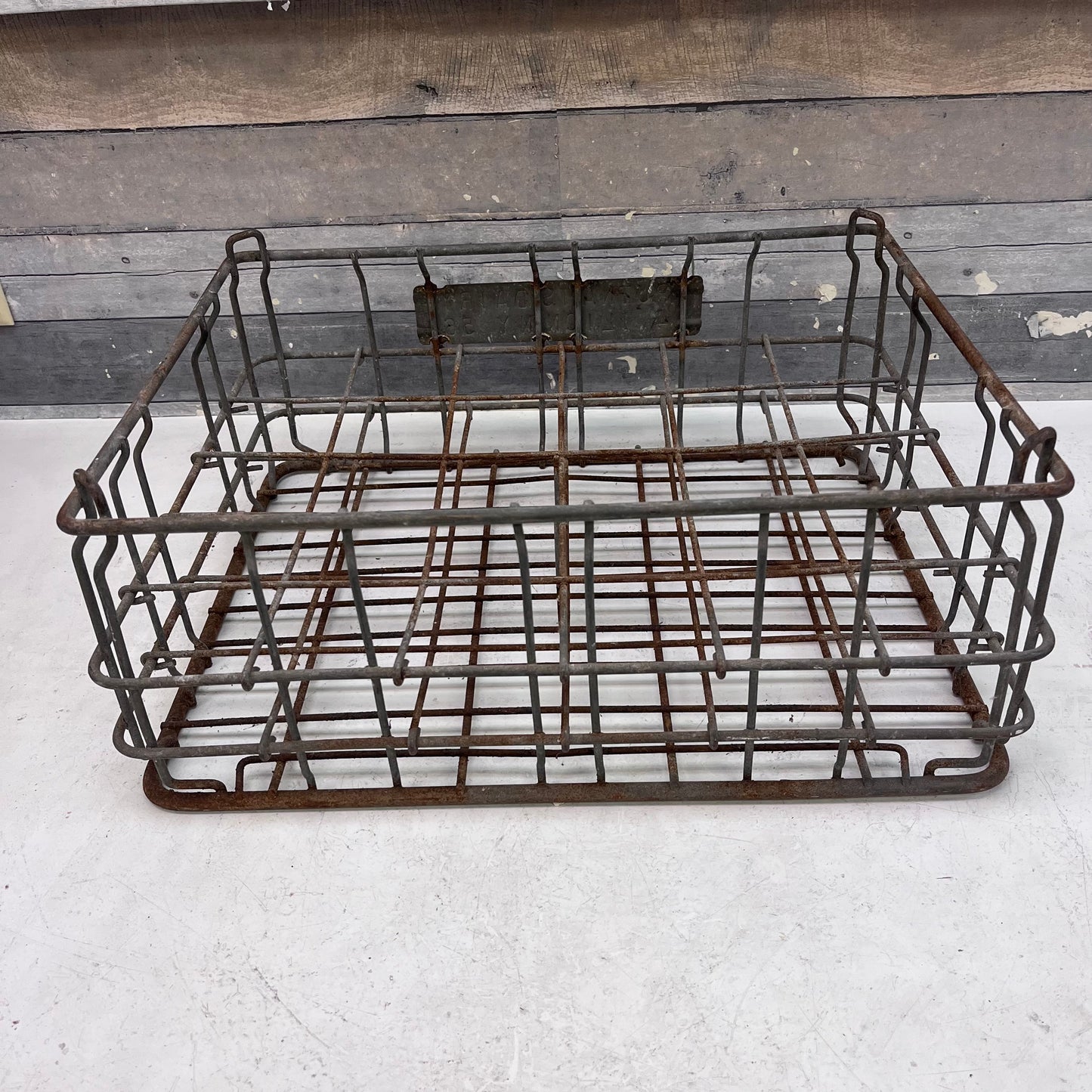 Putnam’s Dairy Galvanized Steel Dairy Crate