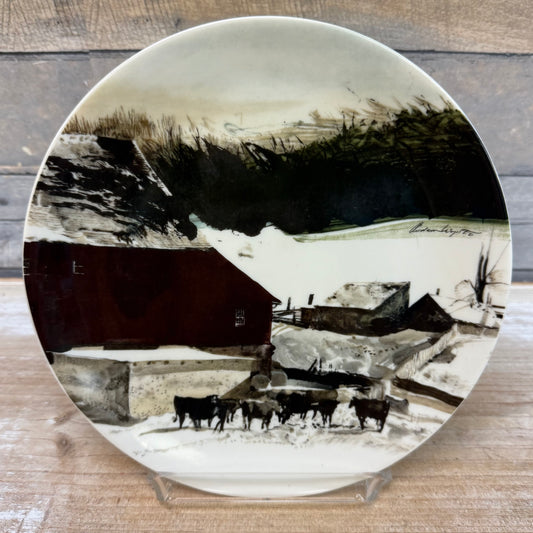 Andrew Wyeth The Kuerner Farm Collectible Plate in Box, 1971