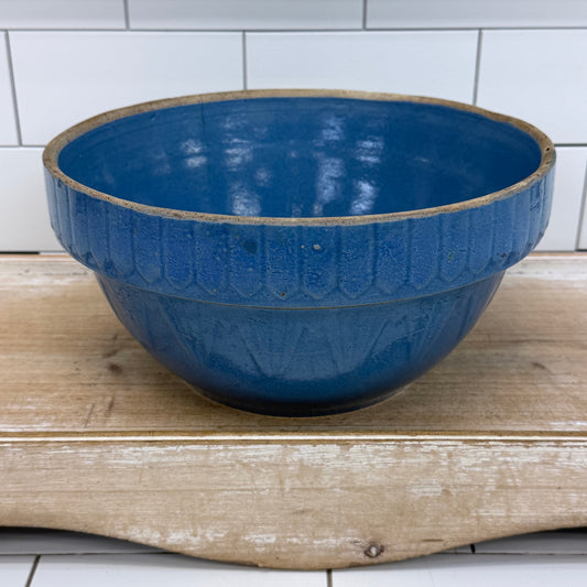 A.D. Ruckel Picket Fence Stoneware Mixing Bowl 1920s