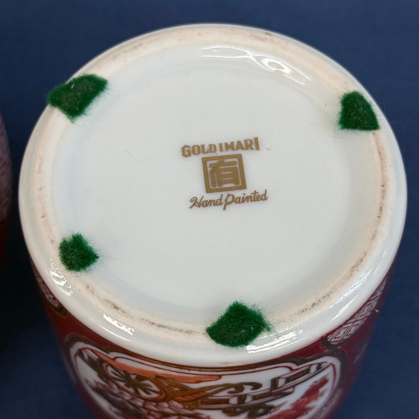 Gold Imari Hand Painted Porcelain Ginger & Tea Jars Set