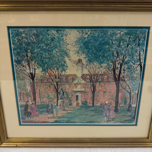 James Preston Wren Building Williamsburg Art Print, 1939