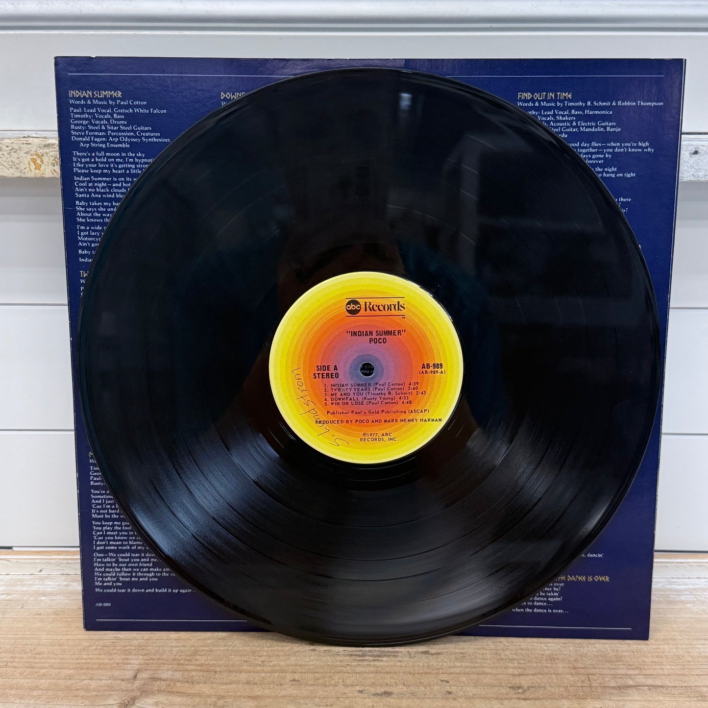 Poco Indian Summer Vinyl Record 1977 ABC Records AB-989
