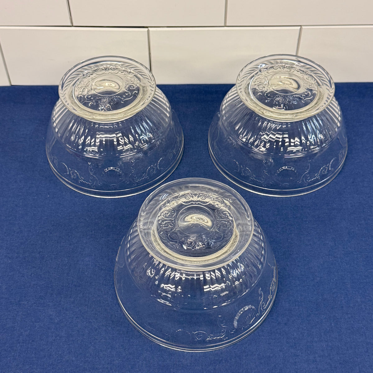 La Rochère Versailles Footed Glass Dessert Bowls Set of 3