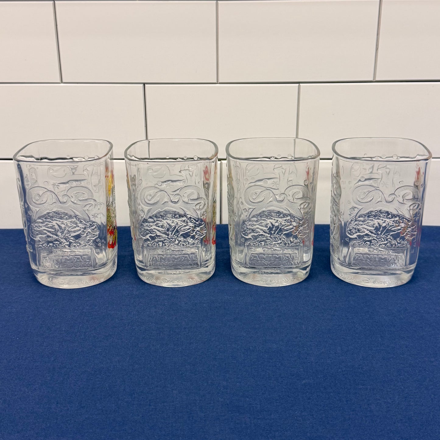 McDonald's Disney World 2000 Animal Kingdom Glasses Set of 4