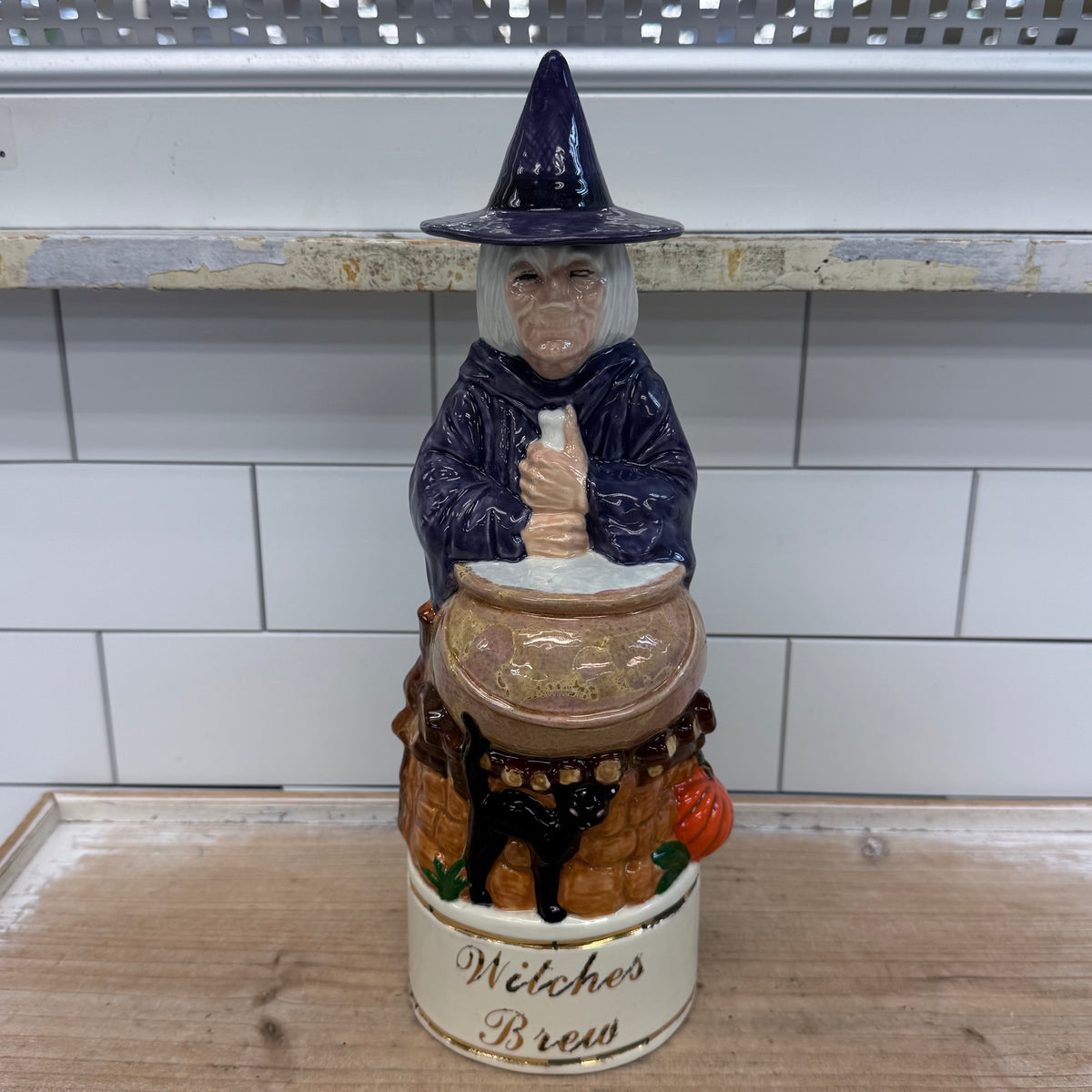 Witches Brew Ceramic Witch Decanter Halloween R J Ceramics