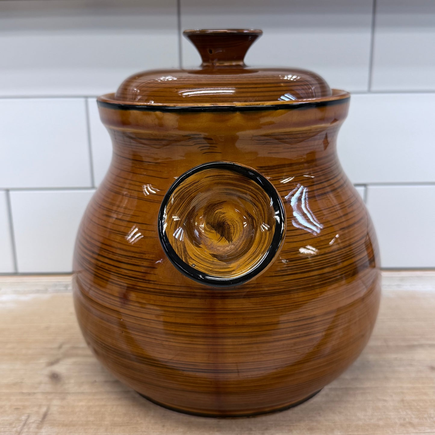 Brittany Nasco French Stoneware Bean Pot Crock Oven Proof