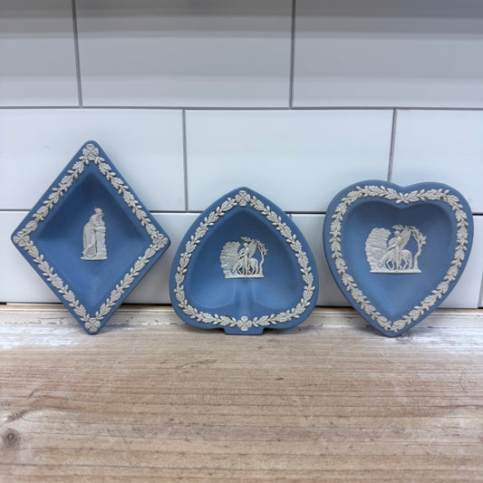 Wedgwood Jasperware Trinket Dishes, Set of 3
