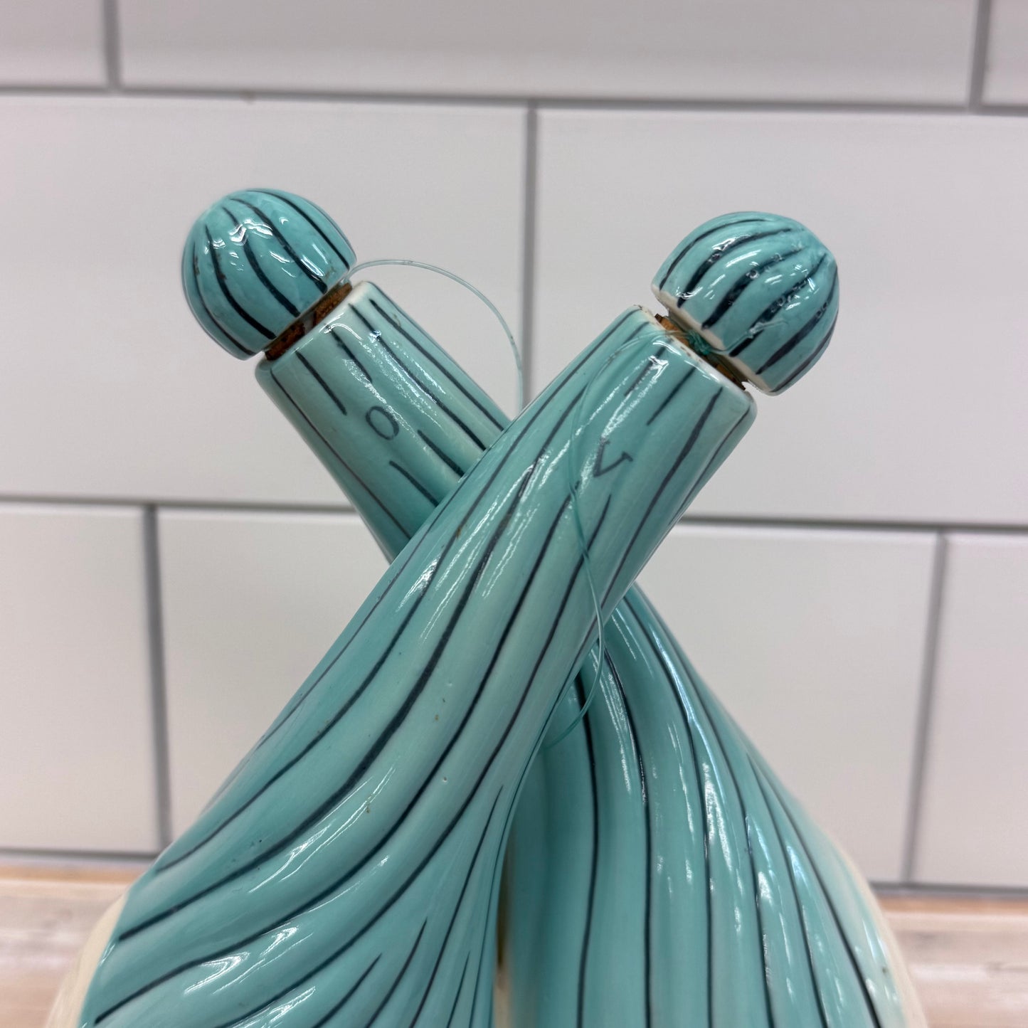 Oil & Vinegar Cruet, Mid-Century Ceramic