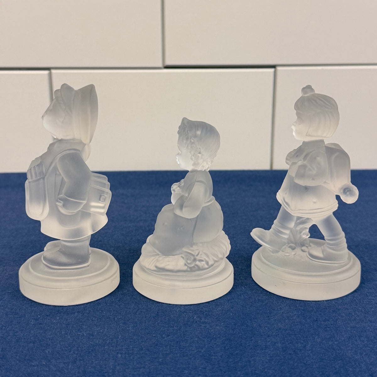 Goebel Germany Frosted Crystal Figurines Set of 7