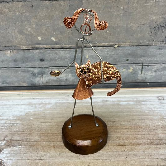 Original Don Rea Designs Cat Lover Wire Sculpture