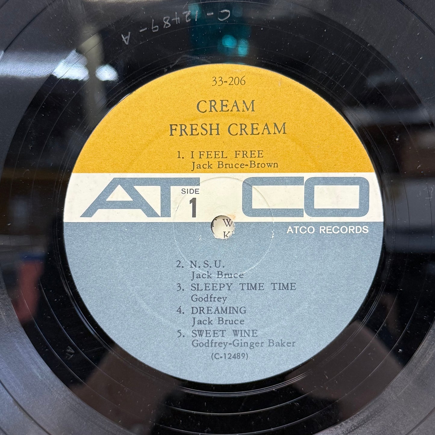 Cream Fresh Cream Vinyl Record LP 1966 #33-206