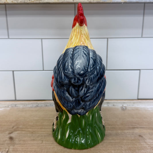 Farmhouse Rooster Ceramic Cookie Jar