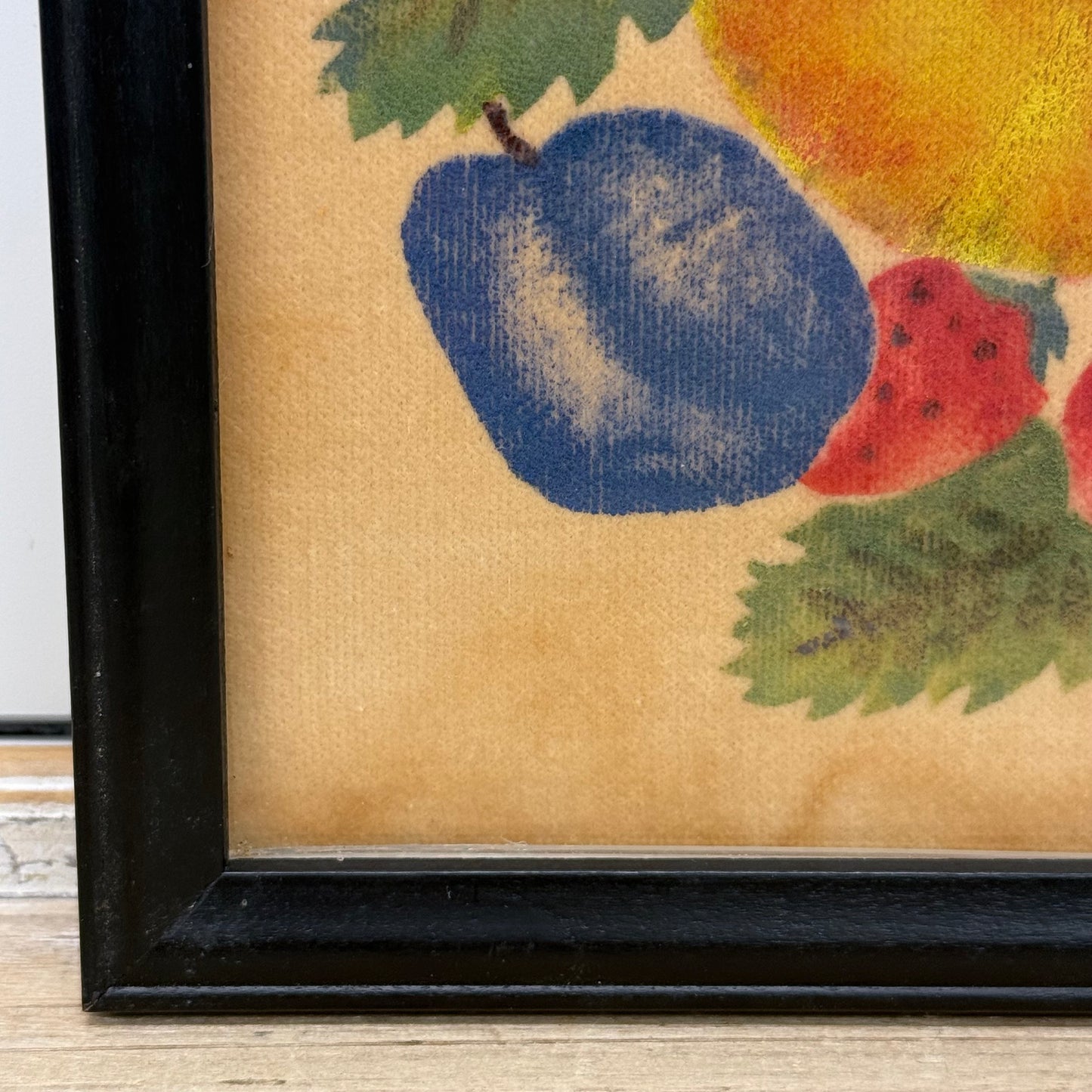 Fruit Theorem Painting Vintage Colonial Revival Folk Art