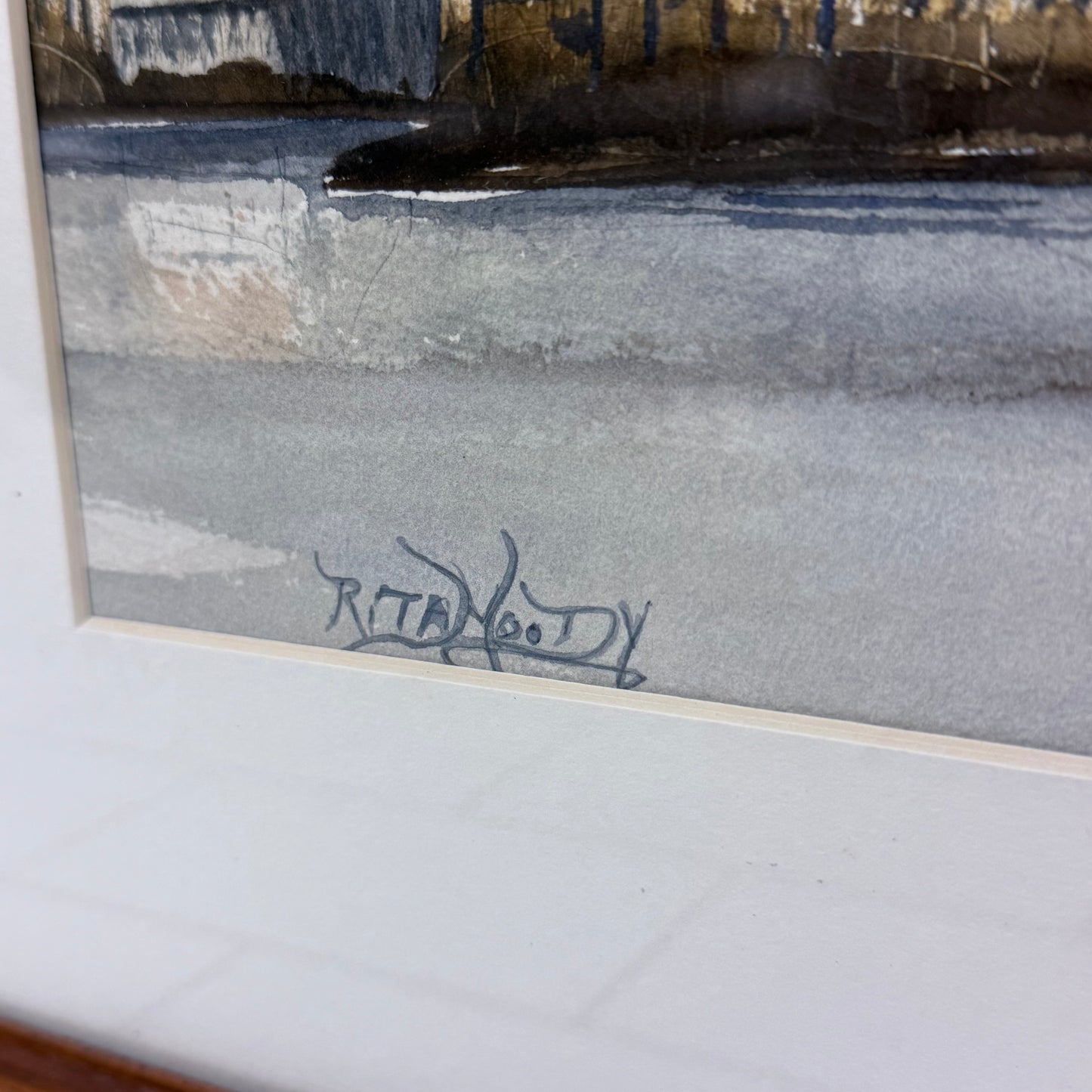 Coastal Landscape Framed Original Painting, Signed