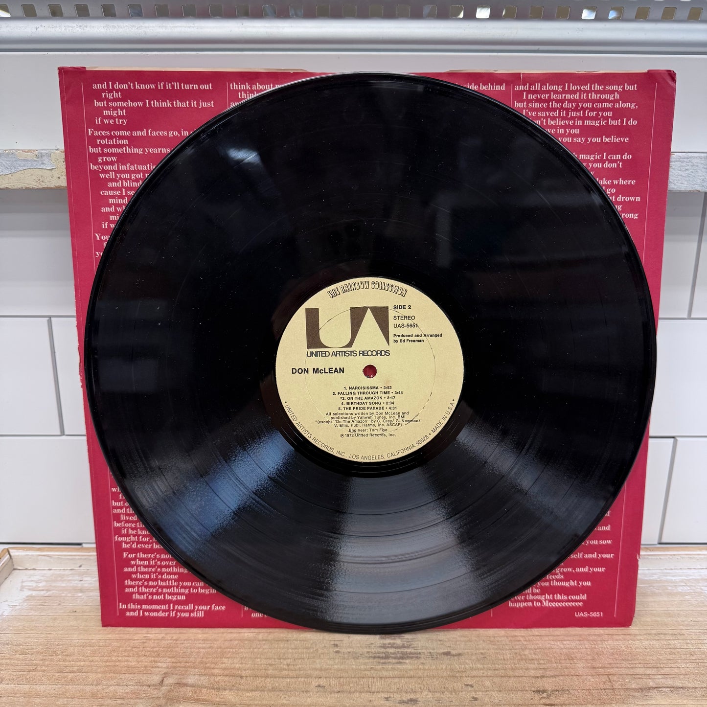 Don McLean Don McLean Vinyl Record LP 1972 UAS-5651