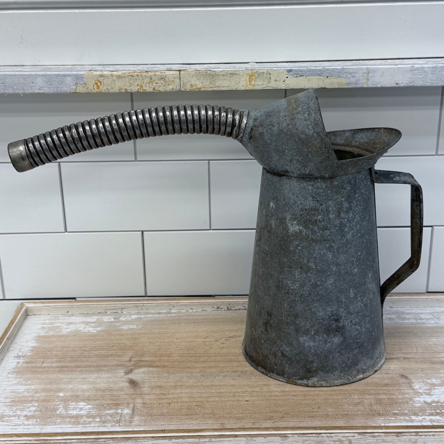 Dover Galvanized Oil Can with Flexible Spout, 2 Quarts