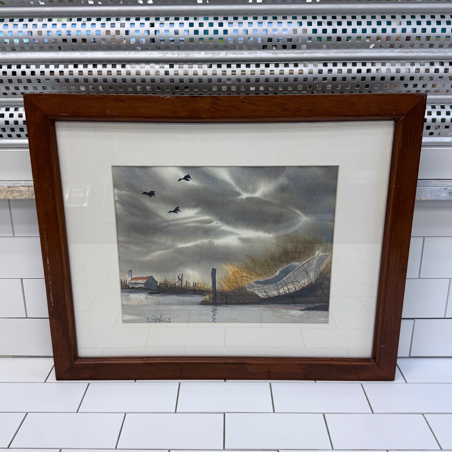 Coastal Landscape Framed Original Painting, Signed