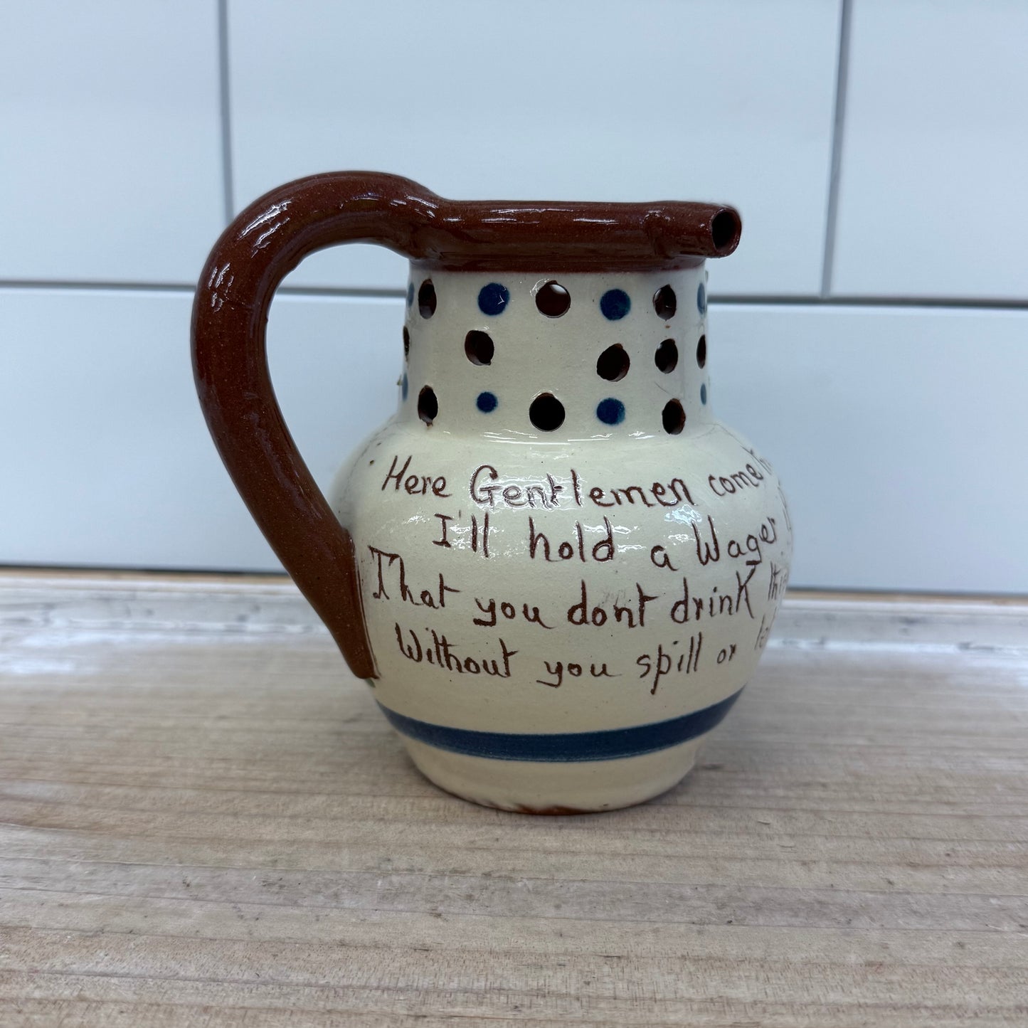 Torquay Pottery Jug, Mottoware