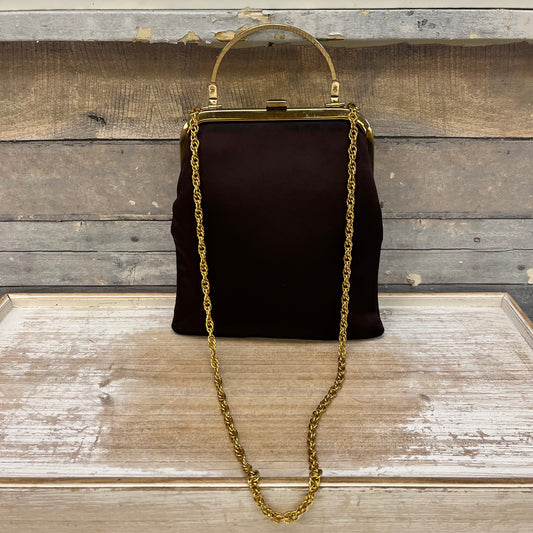 Charisma by Make Well Brown Satin Handbag