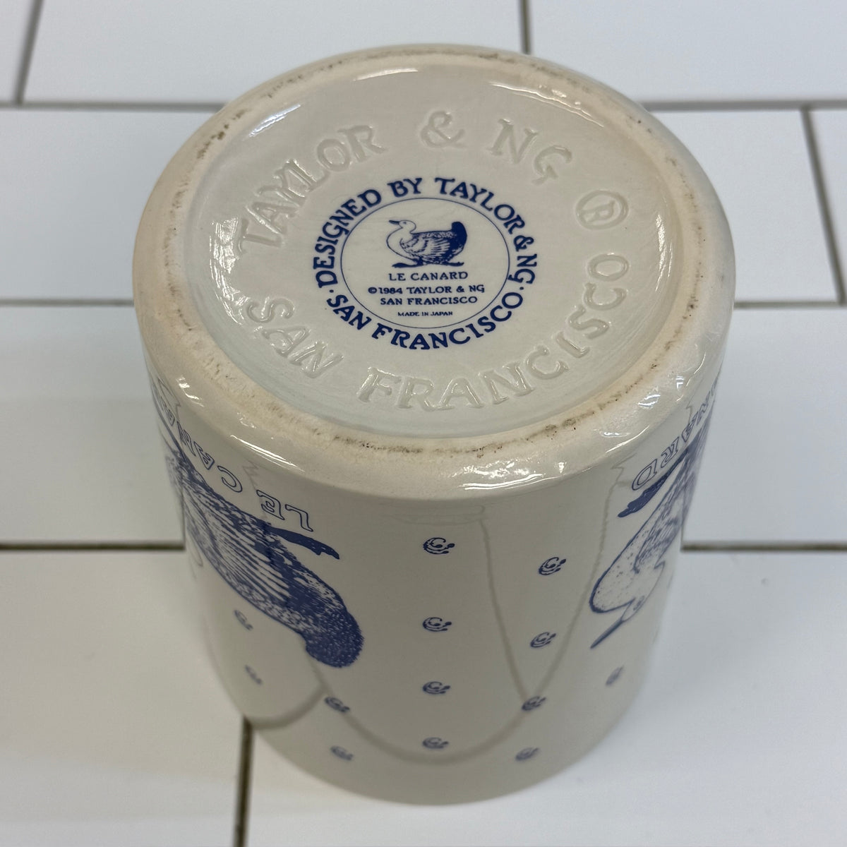 Taylor & Ng Le Canard Duck Ceramic Canister 1984