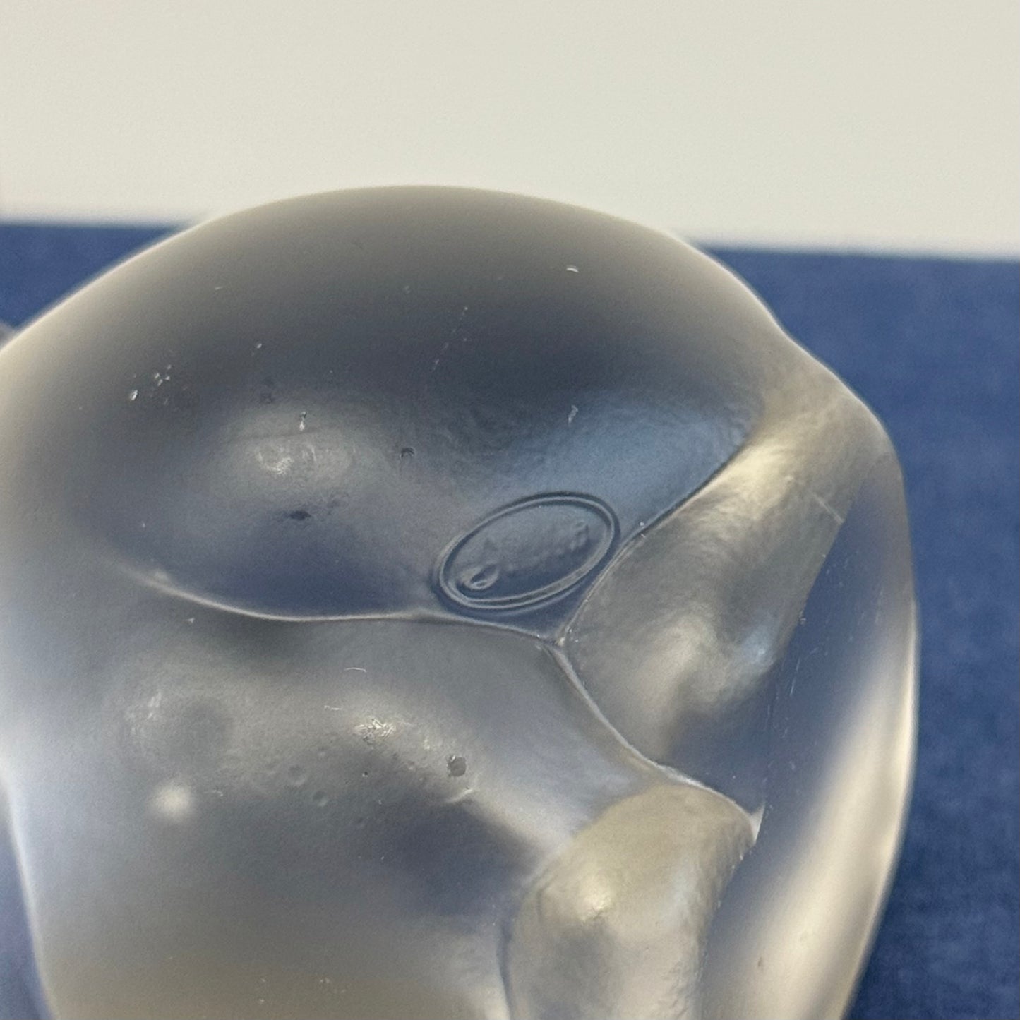 Fenton Satin Glass Rabbit Paperweight Figurine USA Vintage 1980s