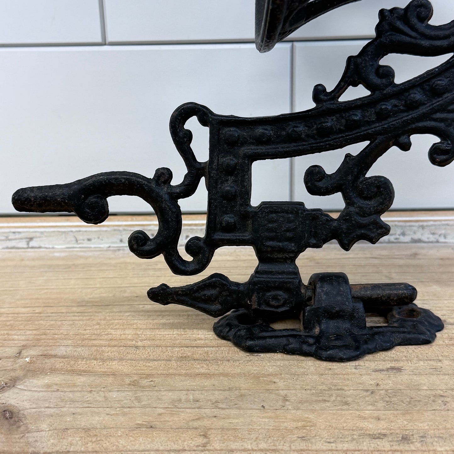 Victorian Cast Iron Kerosene Oil Lamp Wall Bracket Holder
