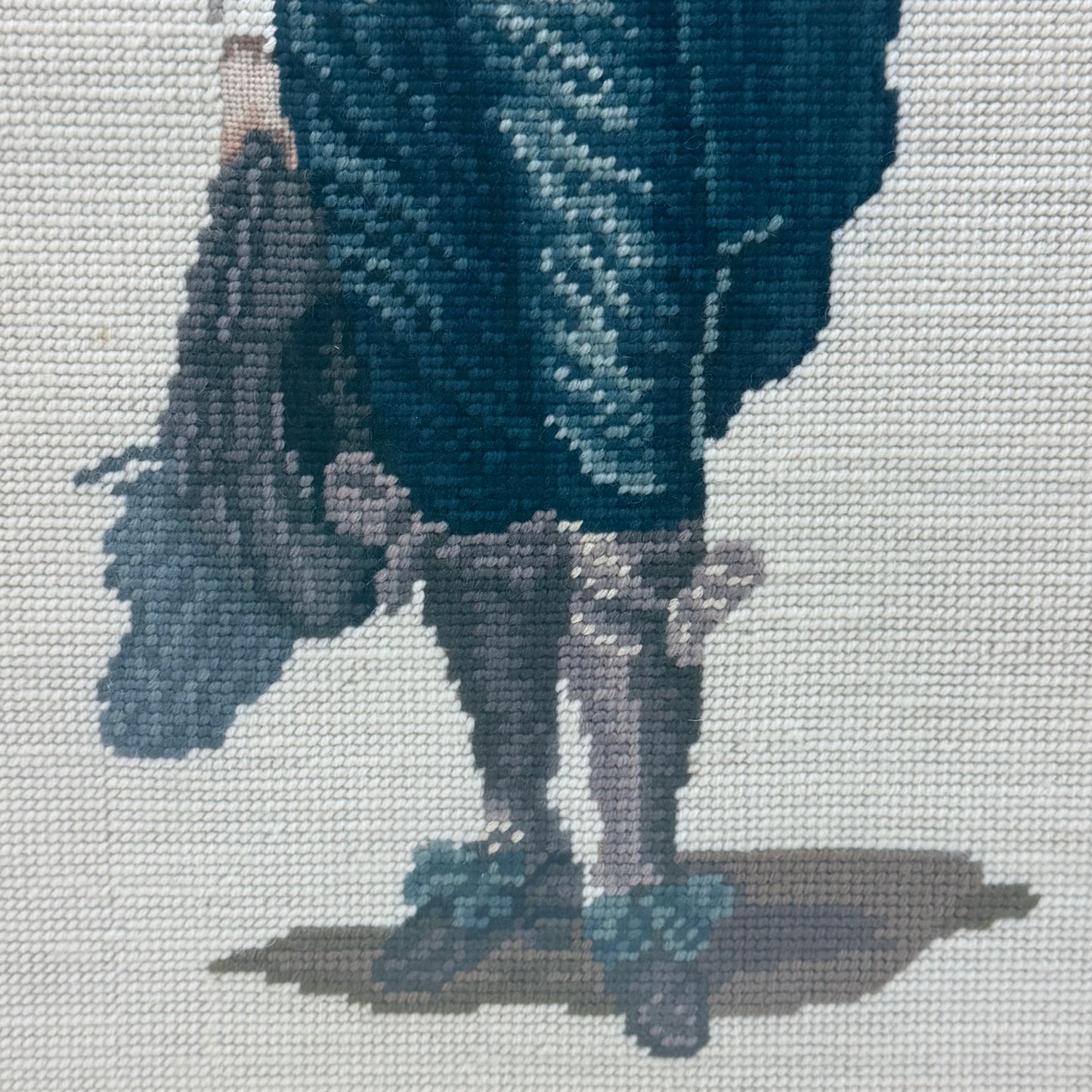 Blue Boy & Pinkie Framed Needlepoint Art, Set of 2