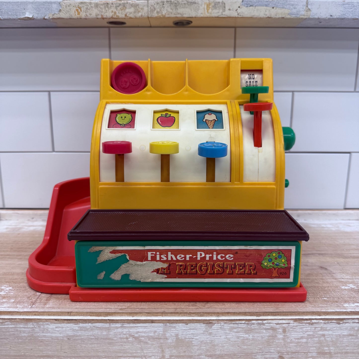 Vintage Fisher-Price Cash Register Toy 1974