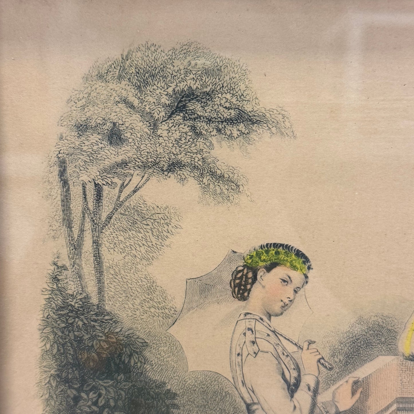 French Fashion Plate Gilquin Fils Paris 1850s Engraving