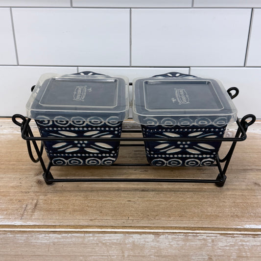 Temp-tations Old World Lidded Baking Dishes Basket Set