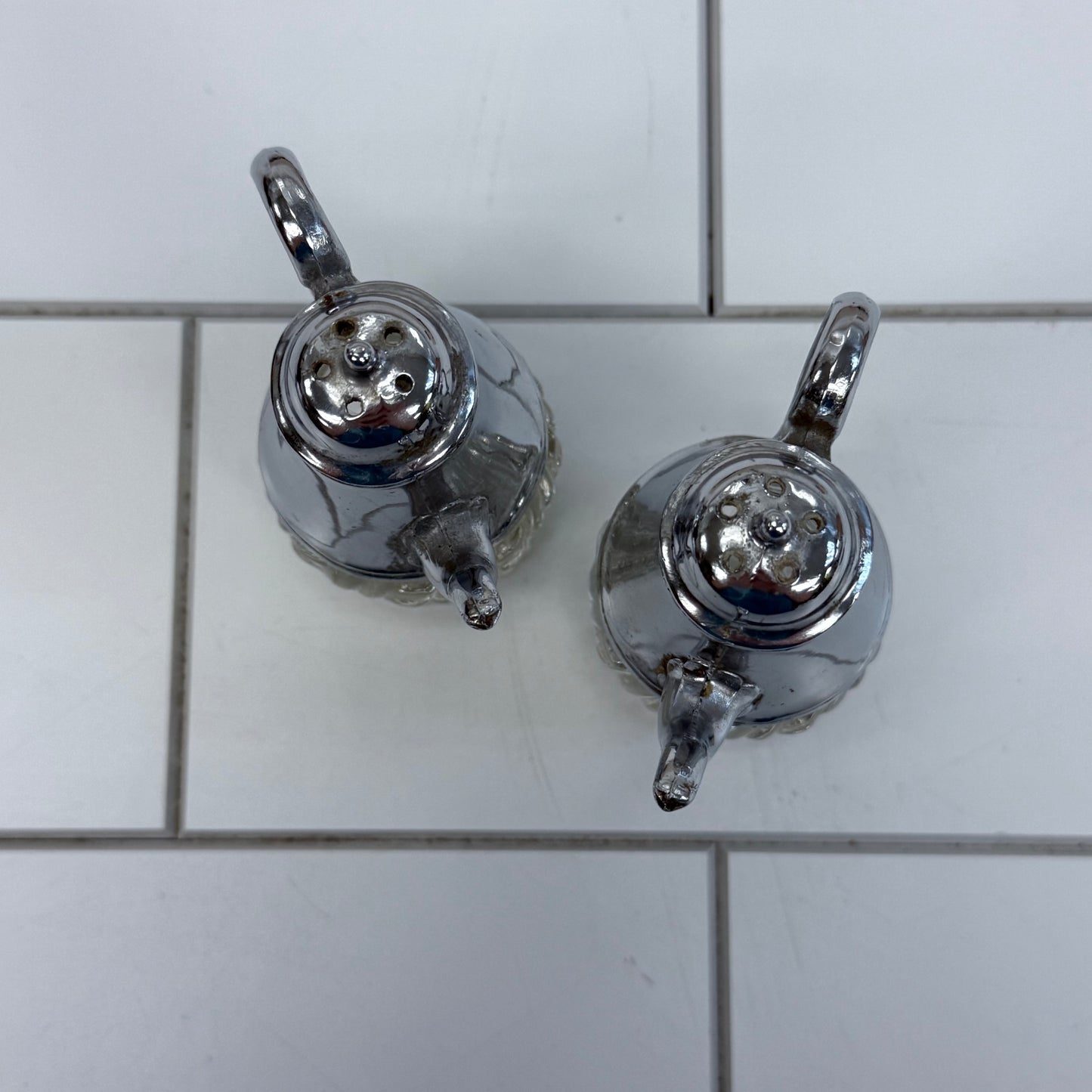 Teapot Salt & Pepper Set, Silver plate