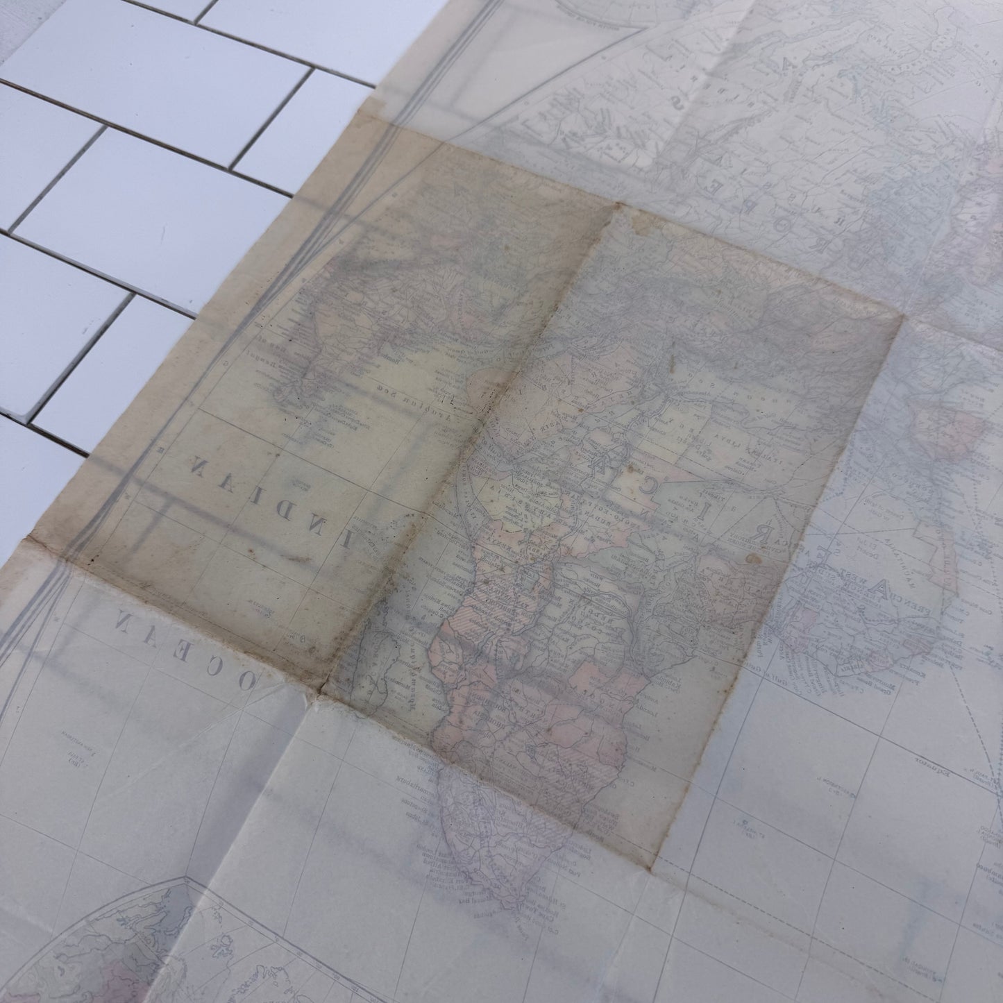 National Geographic Post-WWI Van der Grinten World Map 1922