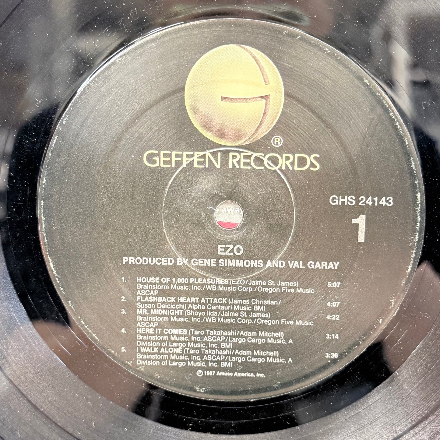EZO Self Titled Vinyl Record LP 1987 Geffen #GHS 24143